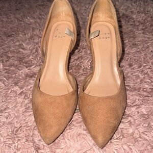 A New Day Women's Tan Faux Suede Pumps